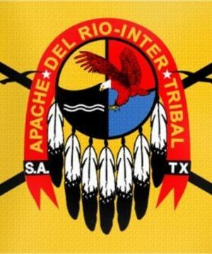 Apache Del Rio Native American Flag With Eagle Symbol