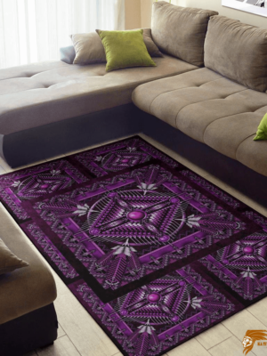 Arts Light Purple Native American Style Floor Rug