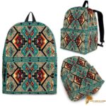 BACNAT002 Tribe Blue Pattern Native American Backpack