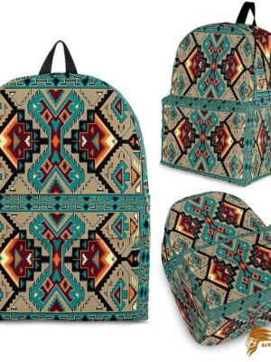 BACNAT002 Tribe Blue Pattern Native American Backpack