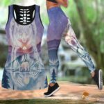 Bear and Galaxy Native American Hollow Tank Top and Legging Set