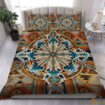 Bedding Set with Native American-Inspired Bright Motifs