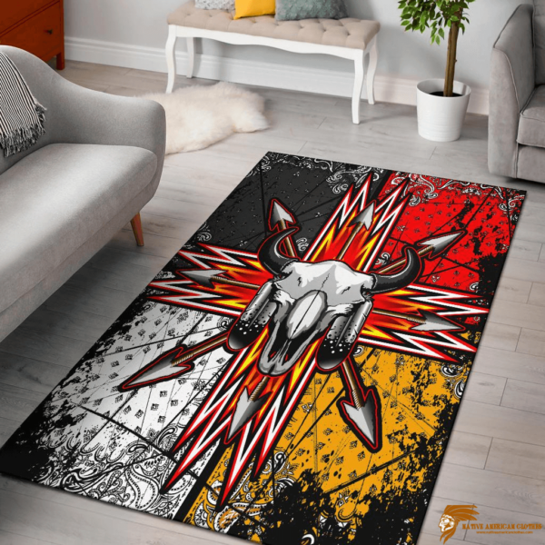 Bison Arrow Native American Pride-Inspired Area Rug with Symbolic Style