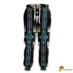 Black Teal Pattern Native Sweatpants