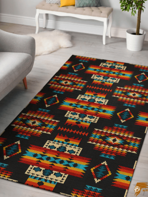 Black Traditional Native American Rug Patterns