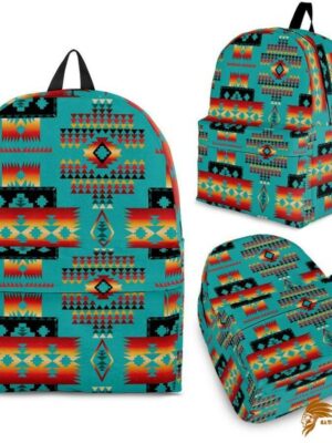 Blue Tribe Pattern Native American Backpack BACNAT003