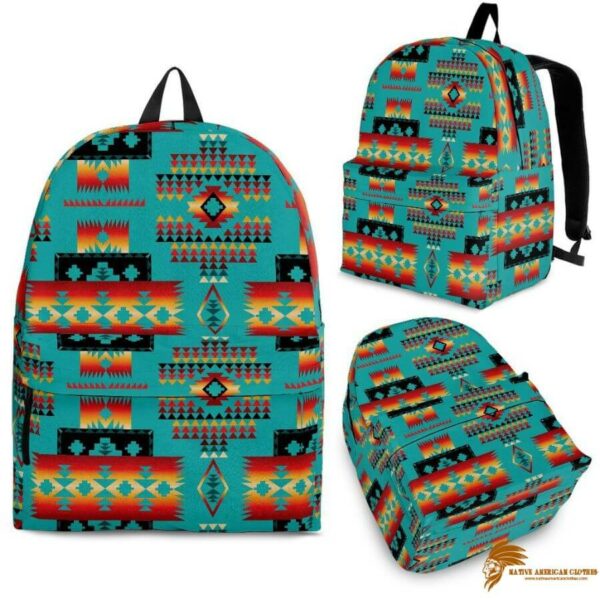 Blue Tribe Pattern Native American Backpack BACNAT003