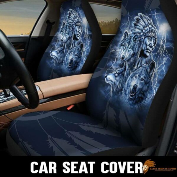 Blue Wolf Native Car Seat Cover SEANAT009