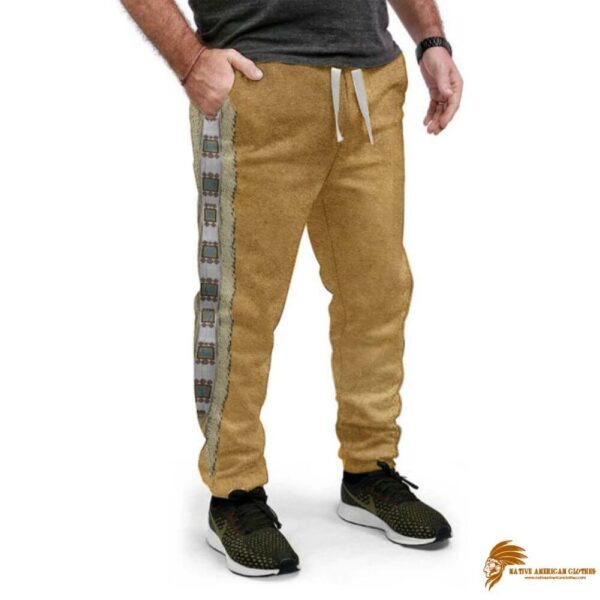 Brown Native Pattern Sweatpants