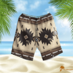 Brown SHONAT013 Pattern Native Hawaiian Shorts