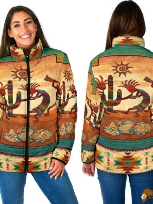 Checkered Kokopelli Myth Women's Padded Jacket