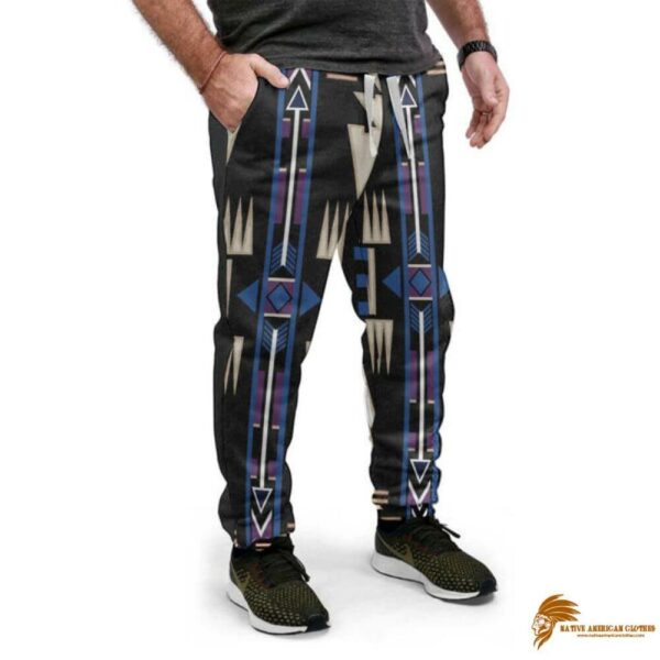 Classic Black Pattern Native Sweatpants