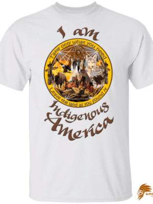 Colorful I Am Indigenous America G500 Gildan 5.3 oz. T-Shirt