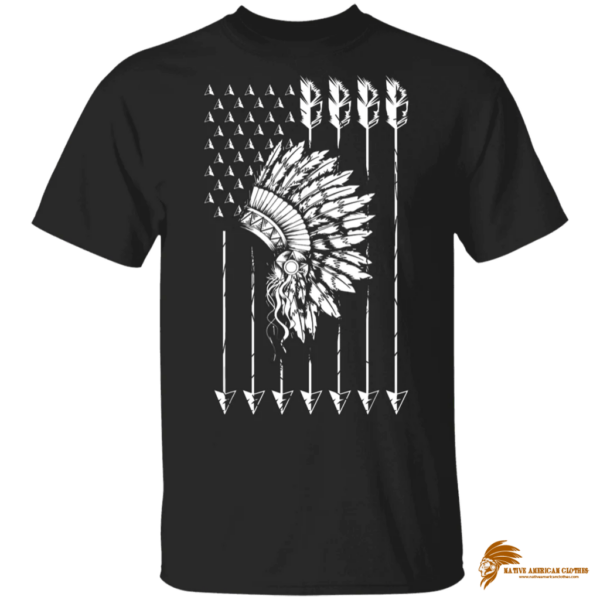 Cool Striped Design Native American Arrow T-Shirt