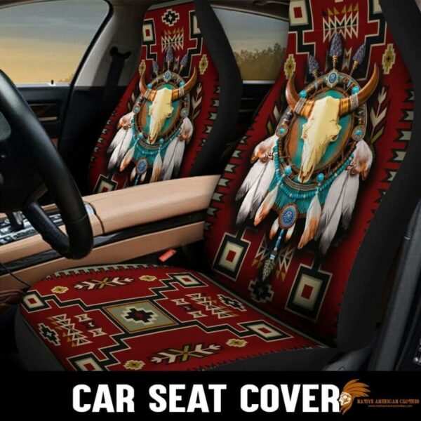 Dark Red Native Car Seat Cover SEANAT005