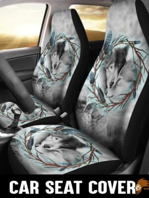 Grey Wolf Native Car Seat Cover SEANAT014