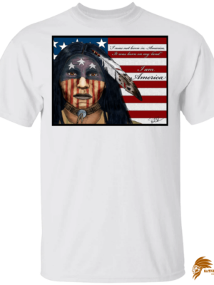 I AM AMERICA Men's Flag G500 Gildan 5.3 oz. T-Shirt