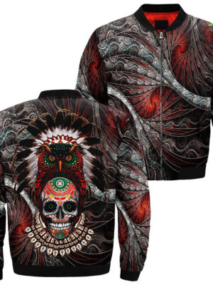 Indian Native Owl Sugar Skull Jacket