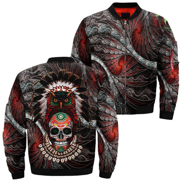 Indian Native Owl Sugar Skull Jacket