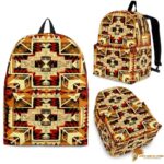 Indigenous Design Yellow Native American Backpack BACNAT005