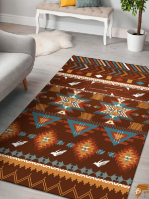 Inspiration-Pattern With Birds Native Floor Rug