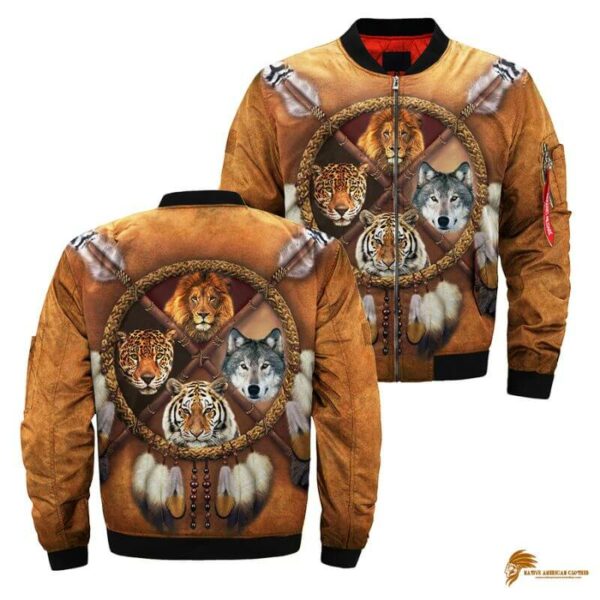 Lion Tiger Wolf Native Dreamcatcher Jacket