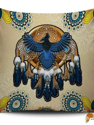 Luxury Blue Thunderbird Native American Pillow Covers PILNAT018