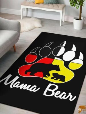 Mama Bear Native American Style Area Rug