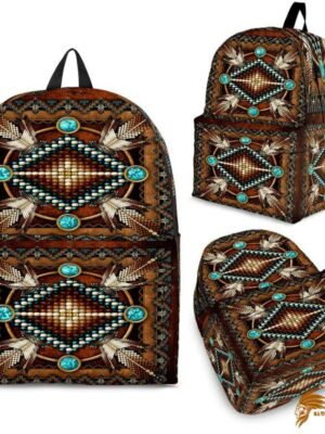 Mandala Brown Native American Backpack BACNAT008