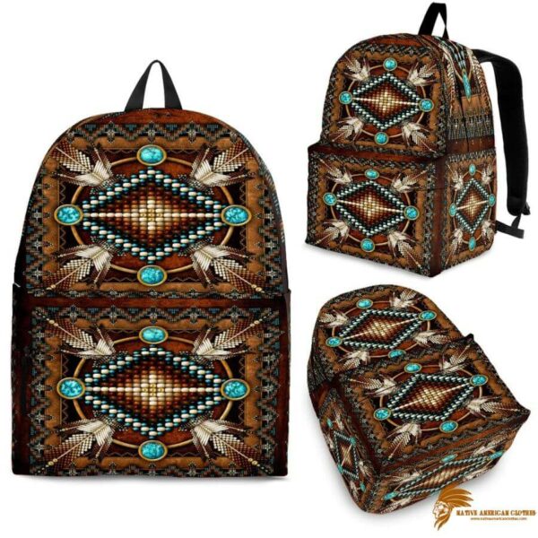 Mandala Brown Native American Backpack BACNAT008