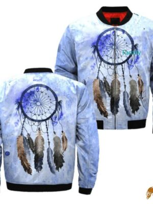 Men's Watercolor Dreamcatcher Native Coat