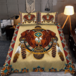 Native American Bedding Set with Brown Dreamcatcher Design