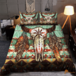 Native American Bedding Set with Buffalo Pattern