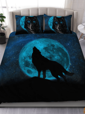 Native American Blue Wolf Spirit Bedding Set