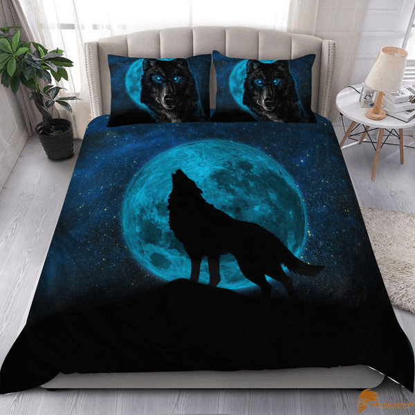 Native American Blue Wolf Spirit Bedding Set