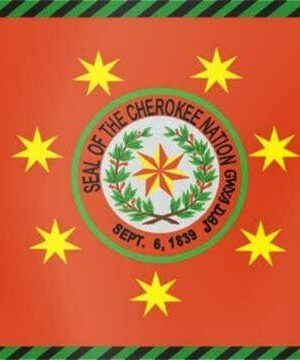 Native American Cherokee of Oklahoma Flag