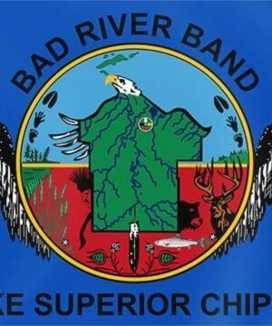 Native American flag of the Bad River stretch of Chippewa