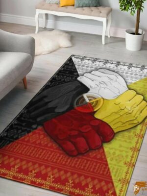 Native American Medicine Wheel Hand Area Floor Rug