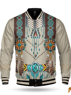 Native American Turquoise Blue Pattern Jacket