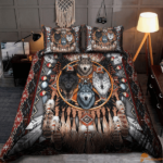 Native American Wolf-themed Bedding Set