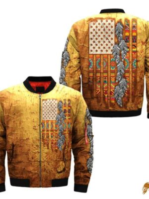 Native American Yellow Jacket - Vibrant Heritage-inspired Outerwear