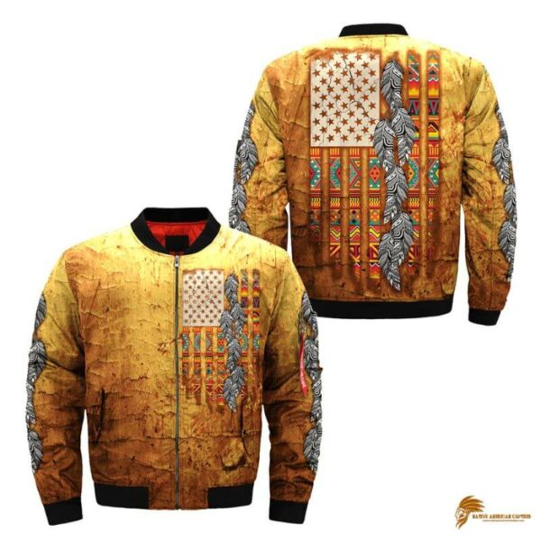 Native American Yellow Jacket - Vibrant Heritage-inspired Outerwear