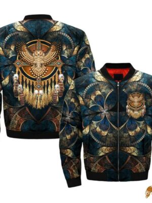 Native Owl Mandala Design Coat