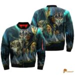 Native Wolf Heritage Design Jacket, Celebrating Native American Culture