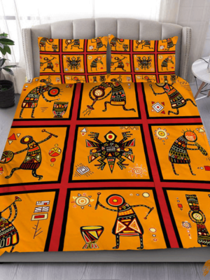 Orange Native American Style Bedding Set