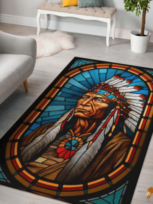 Pattern Native American Hand-Woven Floor Rug