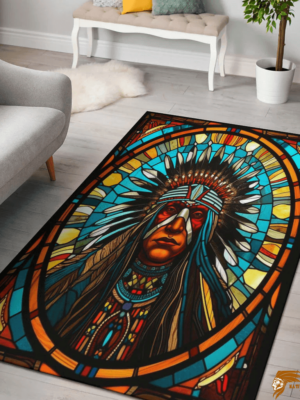 Pattern Native American Hand-Woven Floor Rug