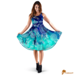 Patterned Galaxy Dreamcatcher Native American Pride 3D Prom Dress