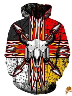 Patterned Hoodie Pullover - Native American Clothing