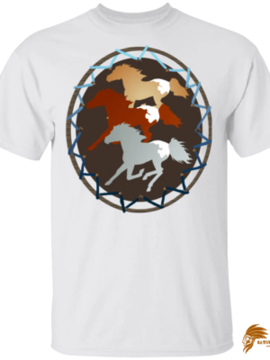 Patterned Horse and Shield G500 Gildan 5.3 oz. T-Shirt